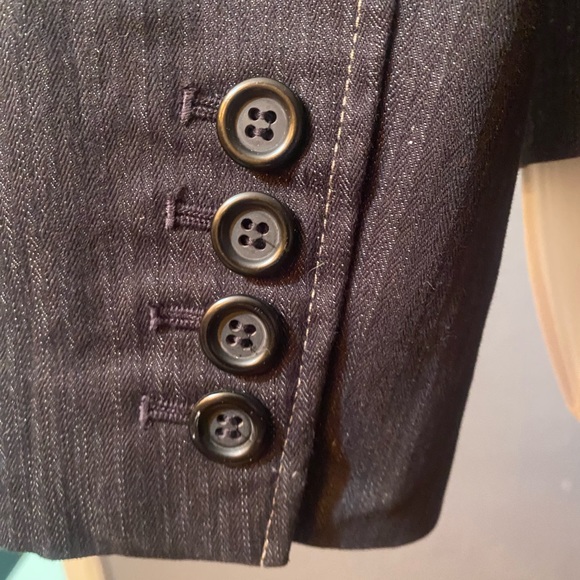 Ann Taylor Loft Black Jean Button Blazer - Picture 10 of 16